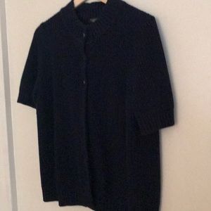 Navy short sleeve sweater
